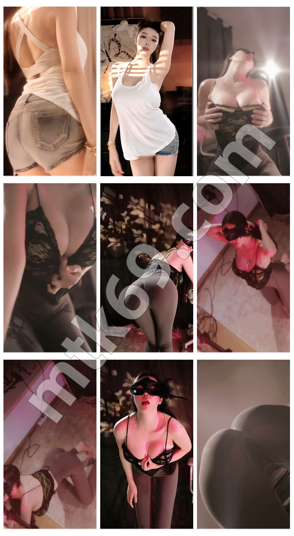 抖音辣条条 瑜伽裤骆驼趾 上帝视角抖胸 漏胸贴 定制 [3V/300MB]-让人受不了-漫拍社