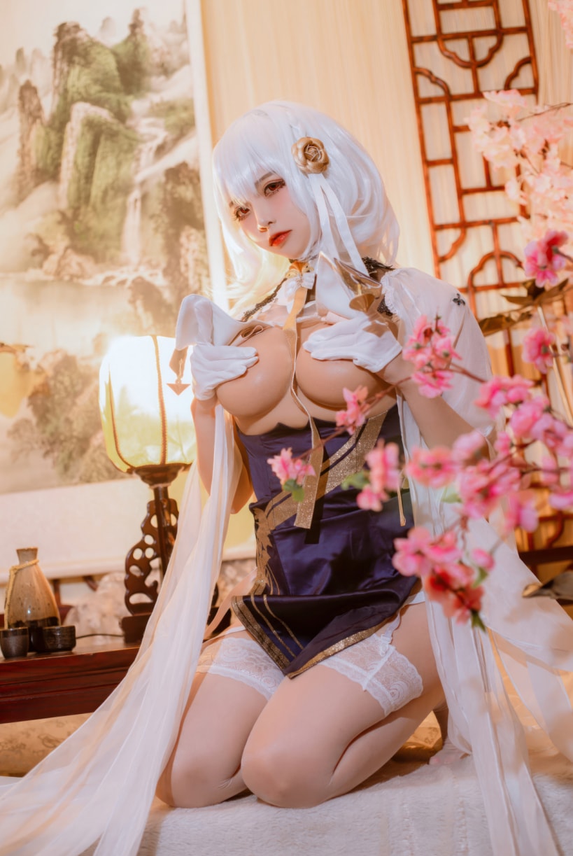 二佐Nisa – 碧蓝航线-天狼星旗袍-性感美女-漫拍社