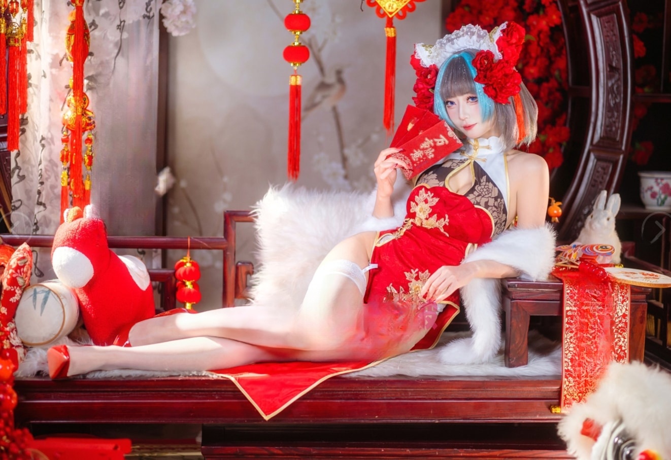 Money冷冷 – 柴郡新年旗袍-超级漂亮