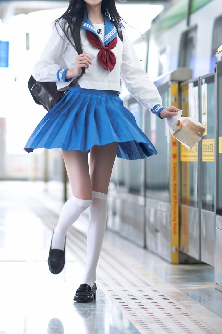 桜桃喵 – 地铁JK-最佳coser