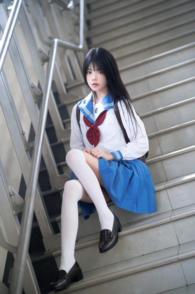 桜桃喵 – 地铁JK-最佳coser-漫拍社