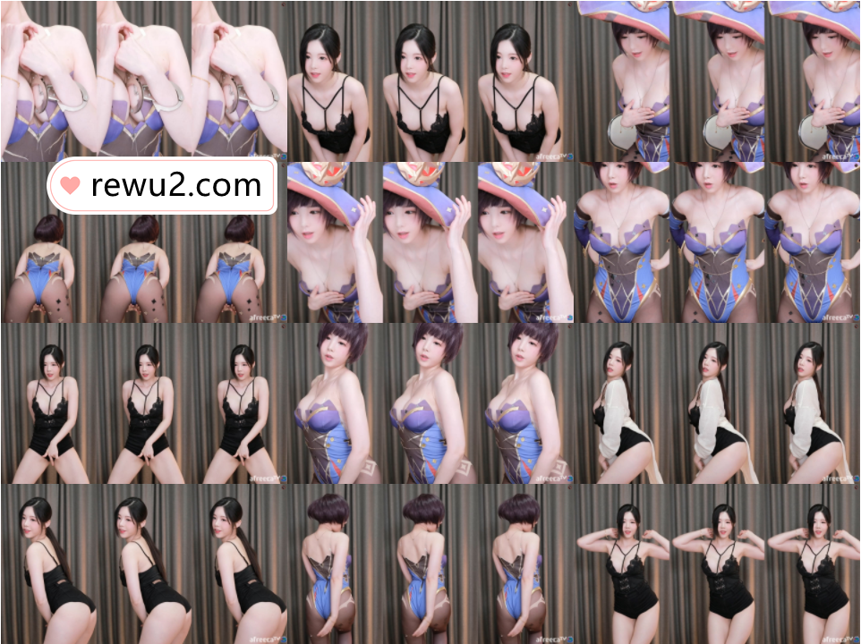 【韩国主播】AfreecaTV   黑珍 直播跳舞集锦一（9V3.1G）-最佳作品-漫拍社