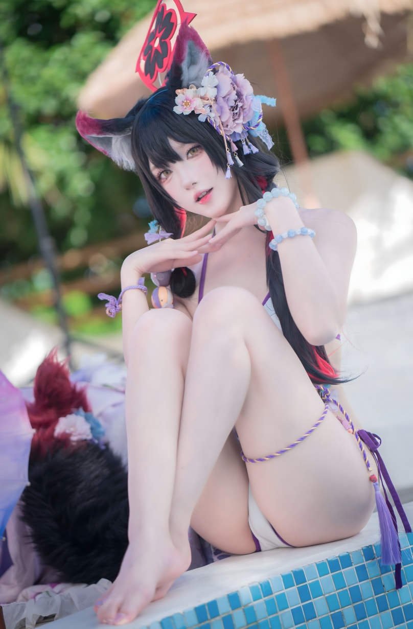 阿包也是兔娘 蔚蓝档案 狐坂若藻 水着-收藏版