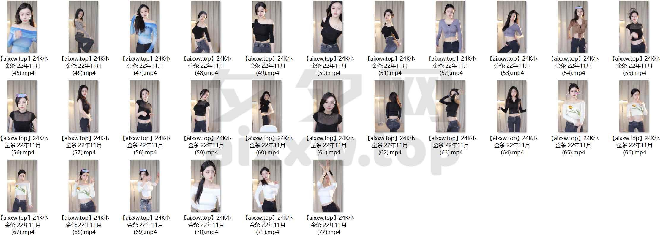 抖音主播24K小金条22年11月跳舞视频合集[72V/10.6G]-作品推荐