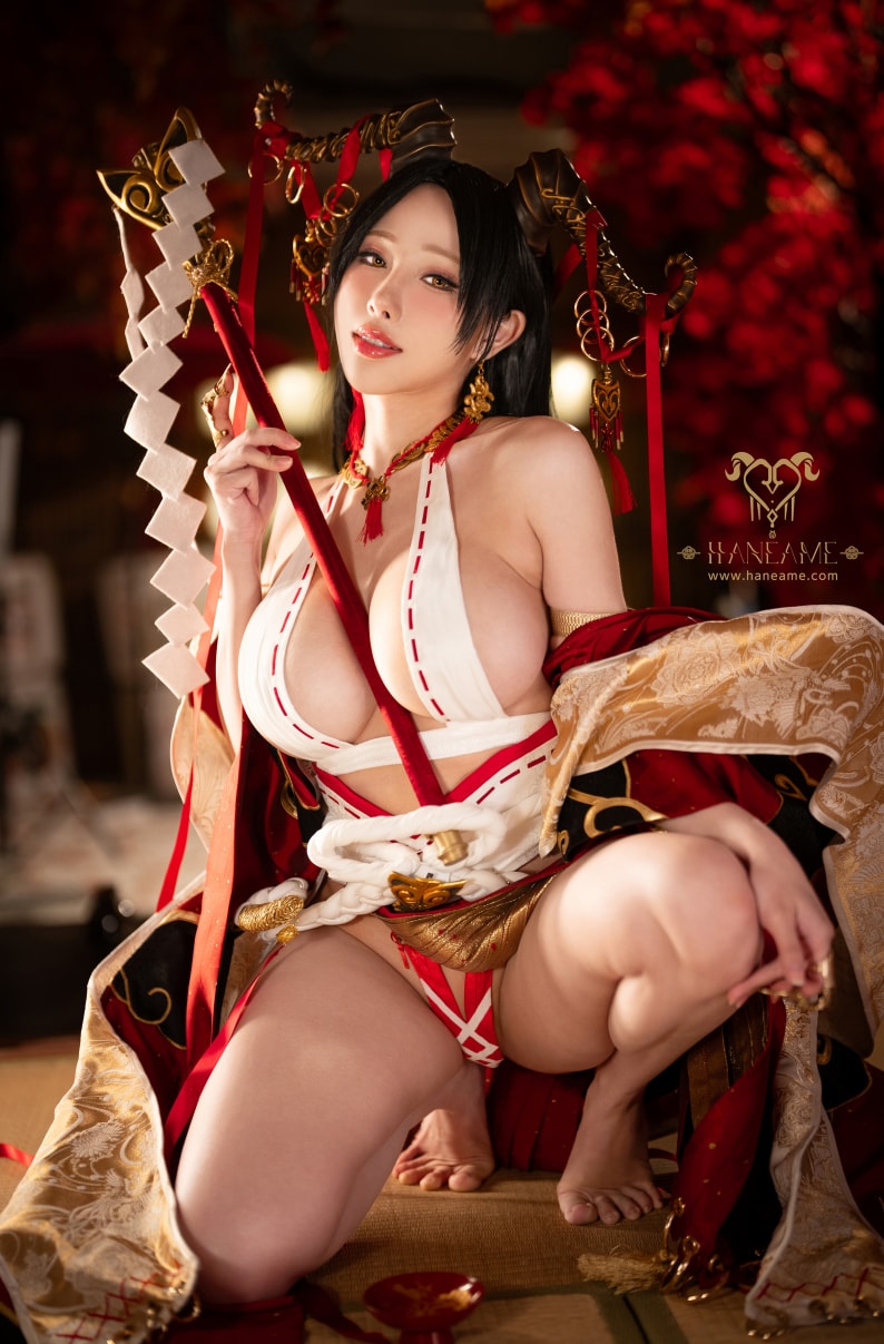 雨波HaneAme – Lustful Goat Miko 邪羊巫女写真书-收藏版