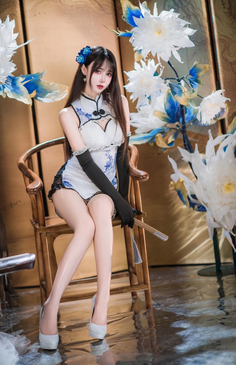 羽生三未 – 艳娘幻梦谭 瓶儿 青花瓷旗袍-非常赞-漫拍社