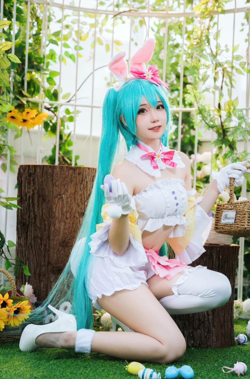 焖焖碳 初音未来复活节兔子-完美coser-漫拍社