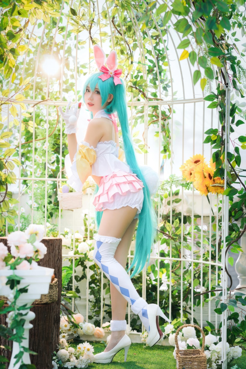 焖焖碳 初音未来复活节兔子-完美coser