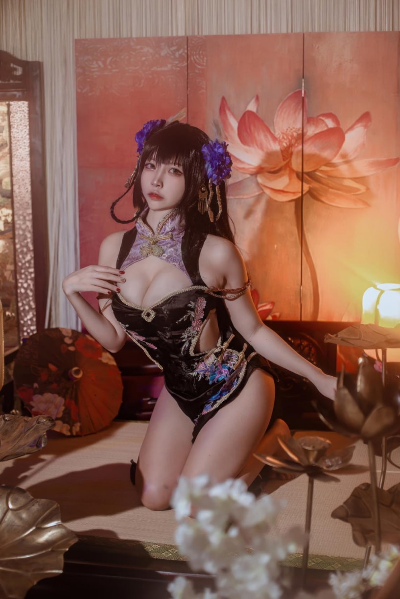 二佐Nisa – 碧蓝航线-比叡鲟旗袍-非常赞