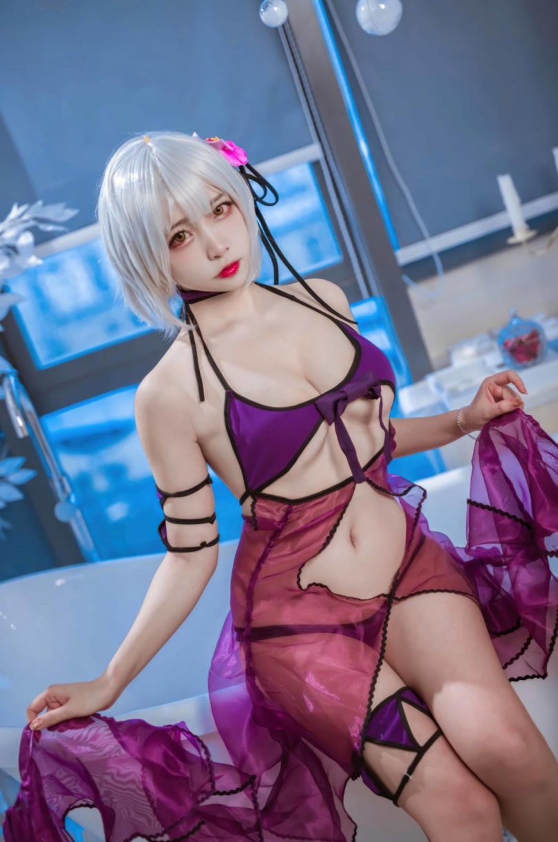 二佐Nisa – FATE-黑贞水着-性感美女-漫拍社