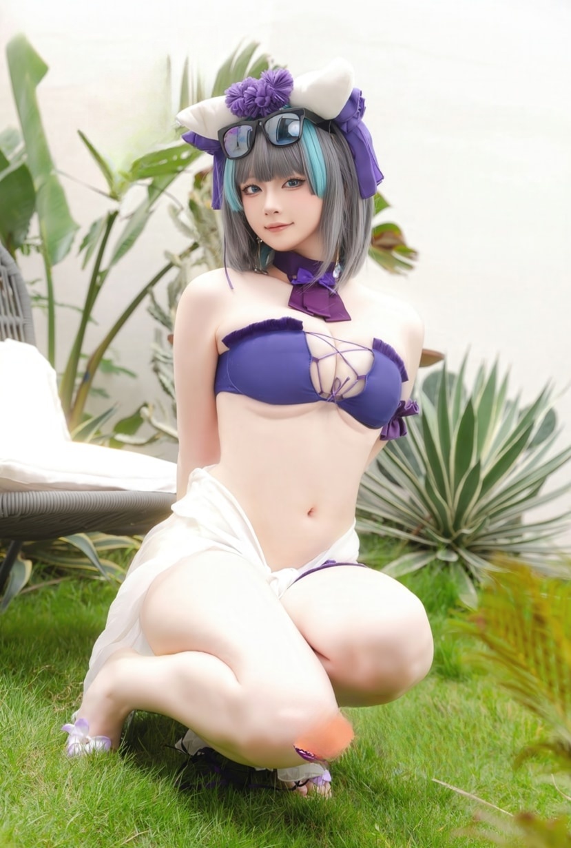 屿鱼 柴郡泳装(碧蓝航线)-非常赞-漫拍社