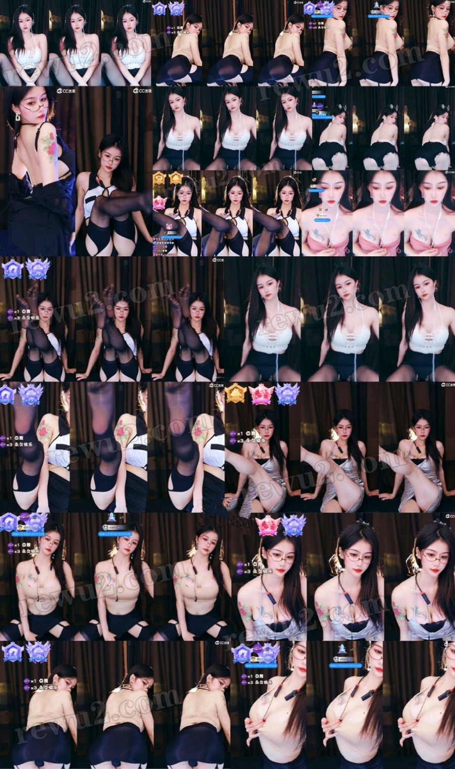 【网易CC】西瓜 直播整活跳舞！深沟大乃 大辟谷顶豚 透视露底 吊带黑色丝袜长腿玉足！超劲爆(45V6.72G)-不看后悔-漫拍社