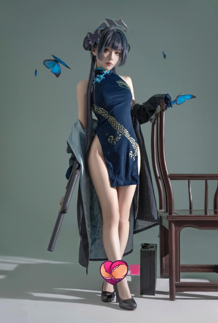 矢量鱼 蔚蓝档案 龙华妃咲-完美coser-漫拍社