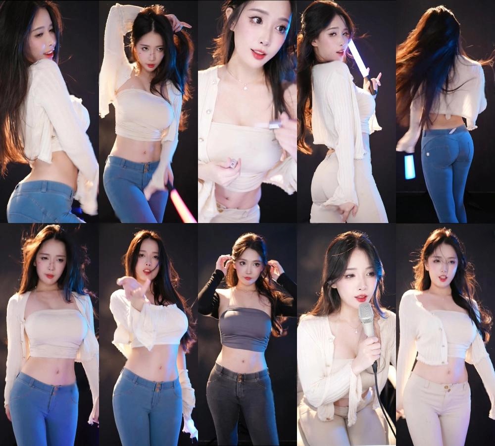 虎牙主播雪霏霏FEII杏感紧身牛仔跳舞剪辑-精美作品-漫拍社