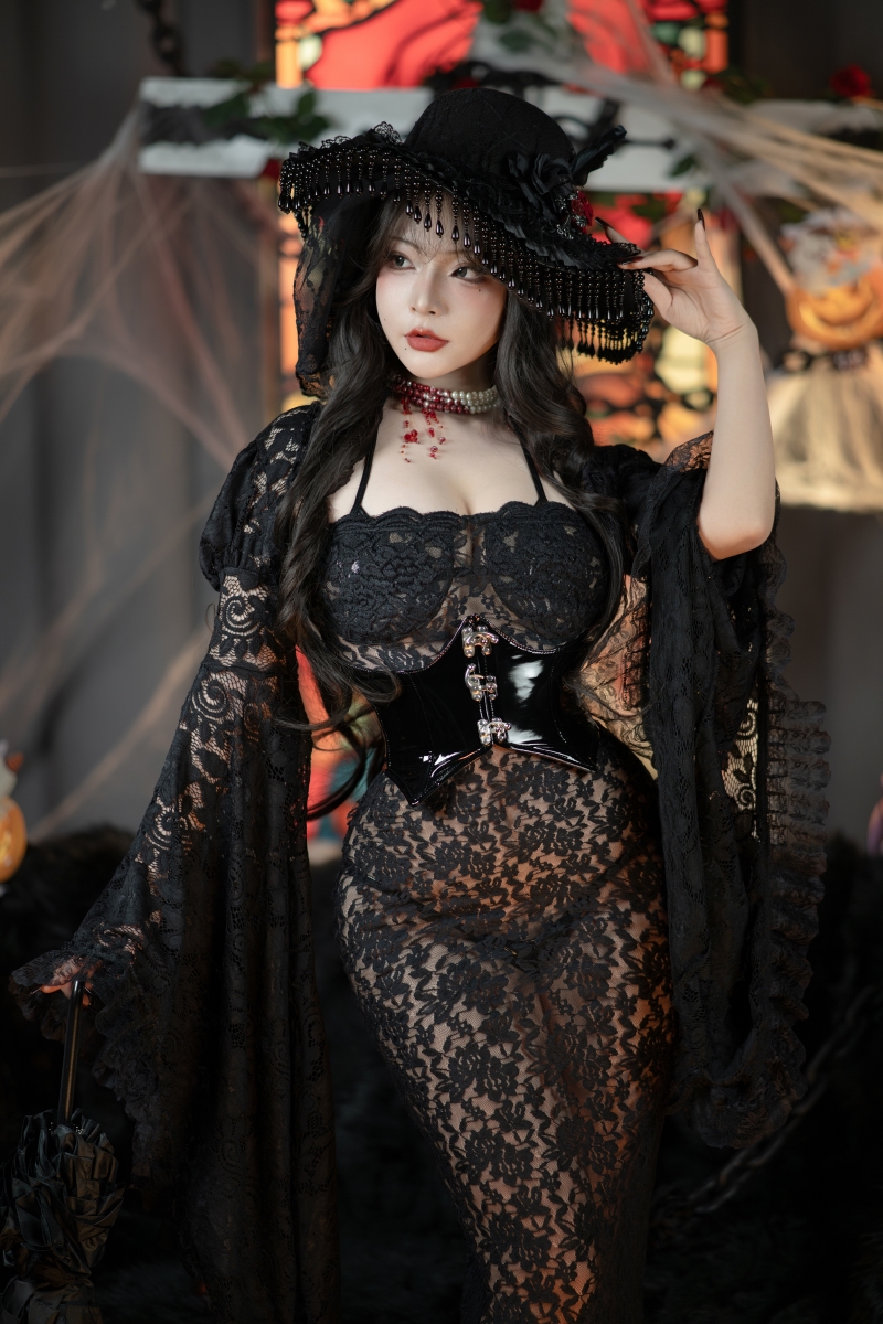 yuuhui玉汇演绎魔女狂欢夜，魅力与神秘交织的视觉盛宴！-超级漂亮-漫拍社